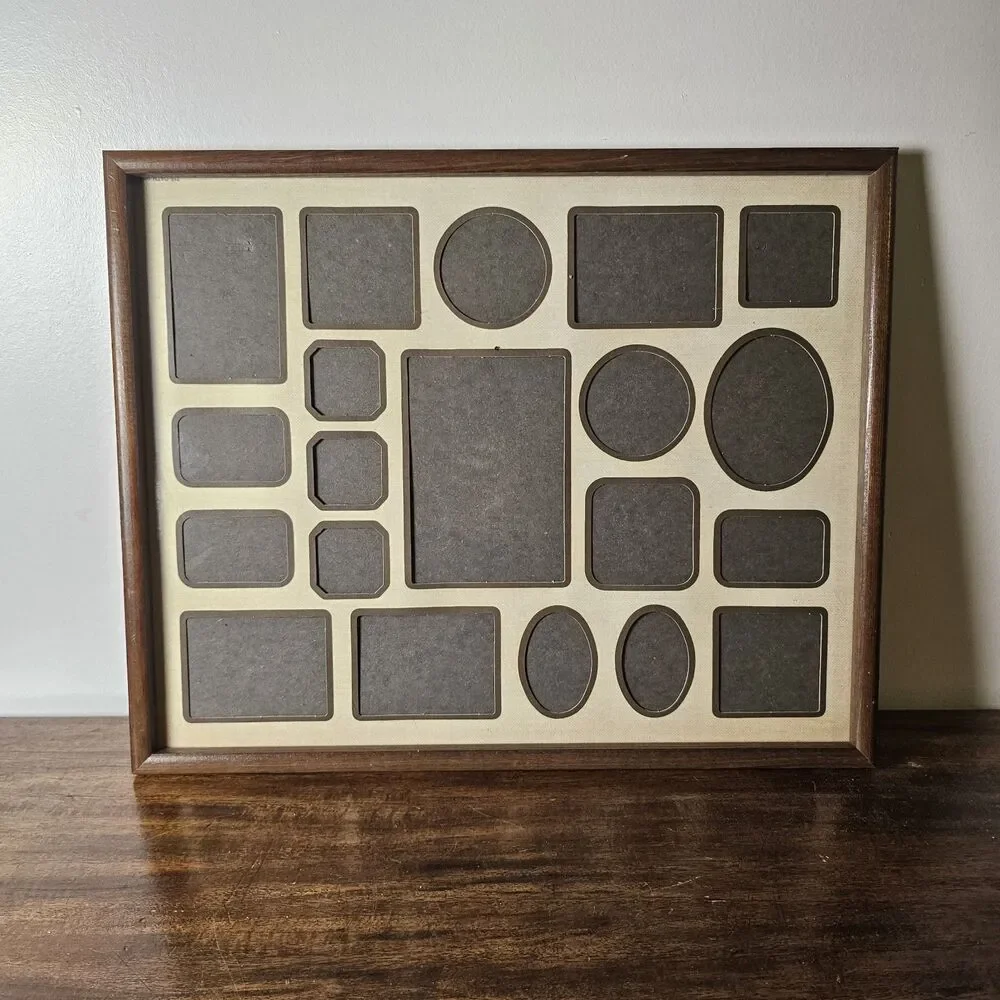 Vintage Multi-Opening Wooden Collage Picture Frame, 20-Photo Display 21